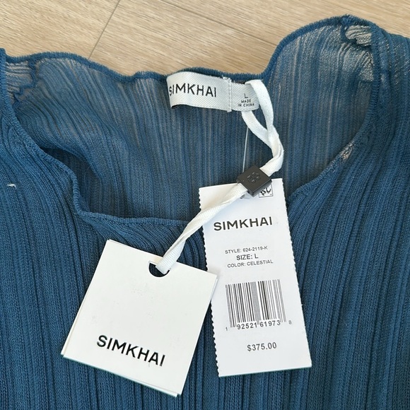 Simkhai Oakley Plisse Tank Color: CELESTIAL - Picture 6 of 9